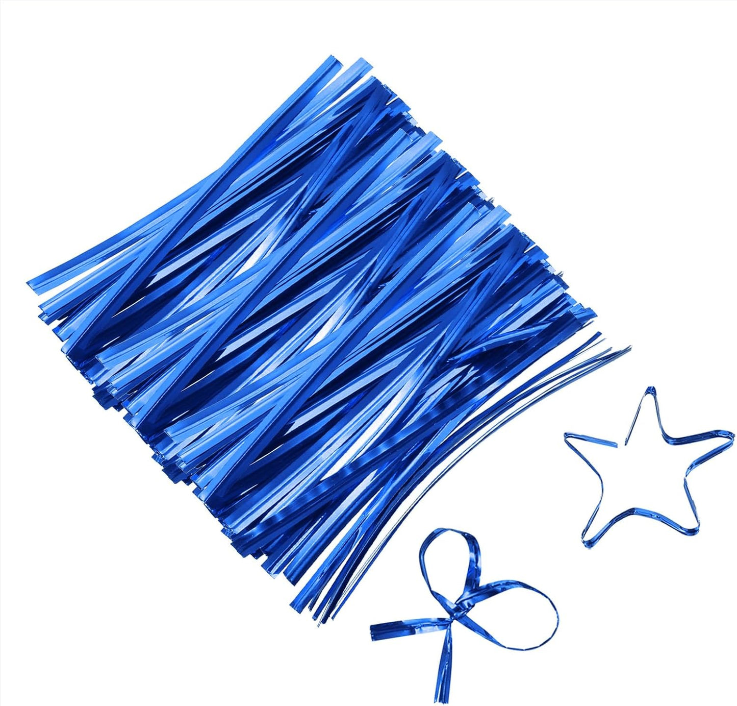 6" Twist Ties, Metallic Twist Ties, Reusable Plastic Coated Twist Ties for Bakery, Candy Bags, Coffee Bags, Goodie Bags, Pack of 800, Silver