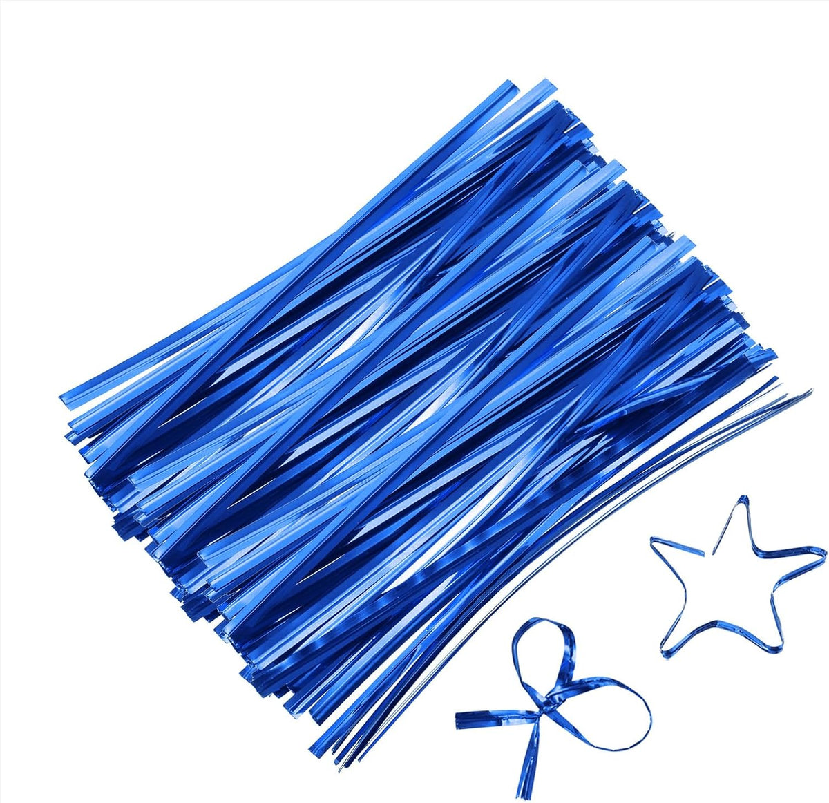 6" Twist Ties, Metallic Twist Ties, Reusable Plastic Coated Twist Ties for Bakery, Candy Bags, Coffee Bags, Goodie Bags, Pack of 800, Silver