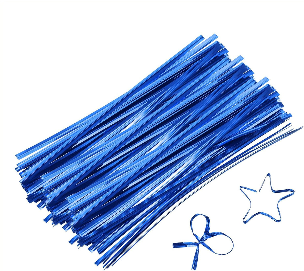 6" Twist Ties, Metallic Twist Ties, Reusable Plastic Coated Twist Ties for Bakery, Candy Bags, Coffee Bags, Goodie Bags, Pack of 800, Silver