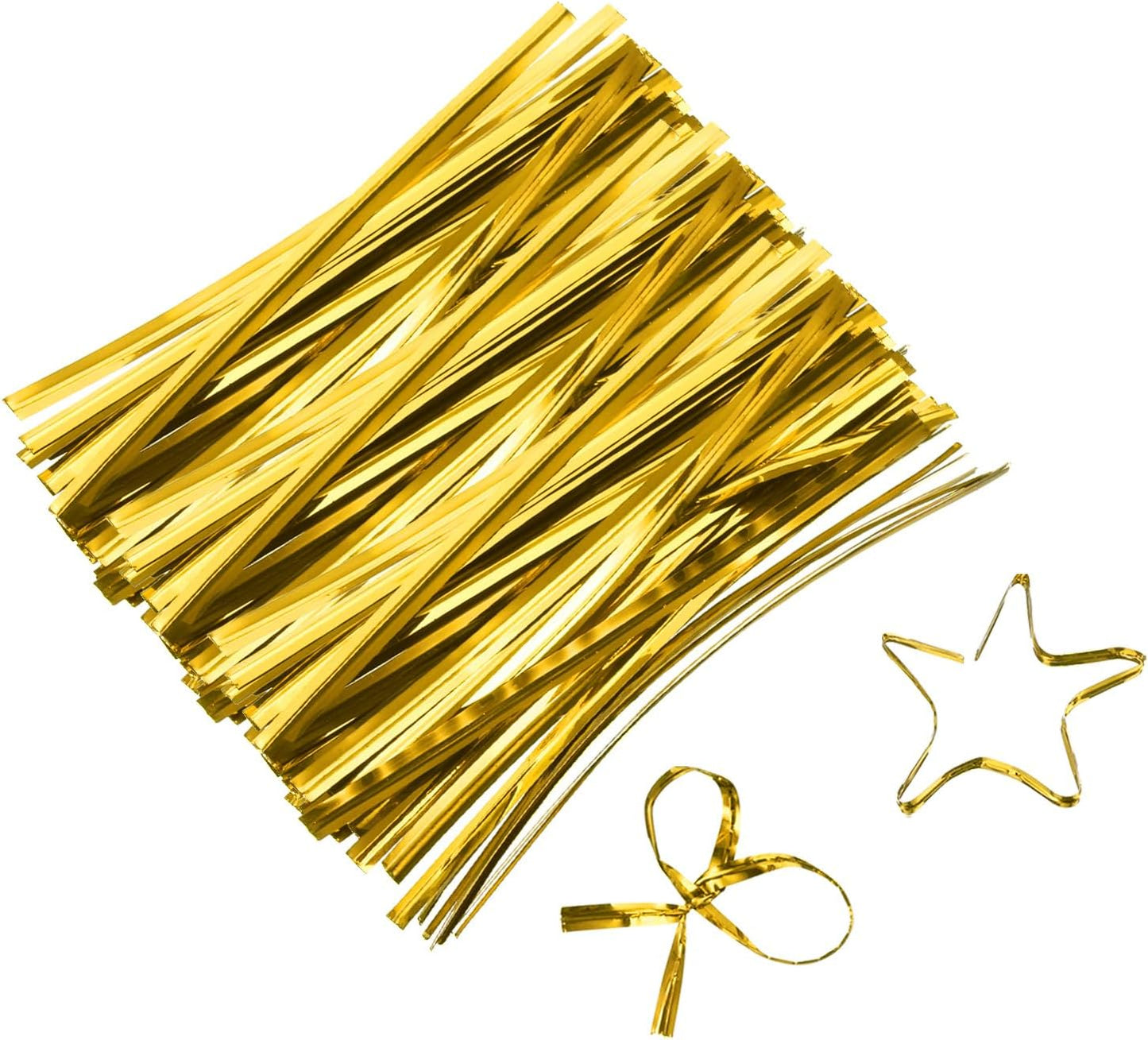 6" Twist Ties, Metallic Twist Ties, Reusable Plastic Coated Twist Ties for Bakery, Candy Bags, Coffee Bags, Goodie Bags, Pack of 800, Silver