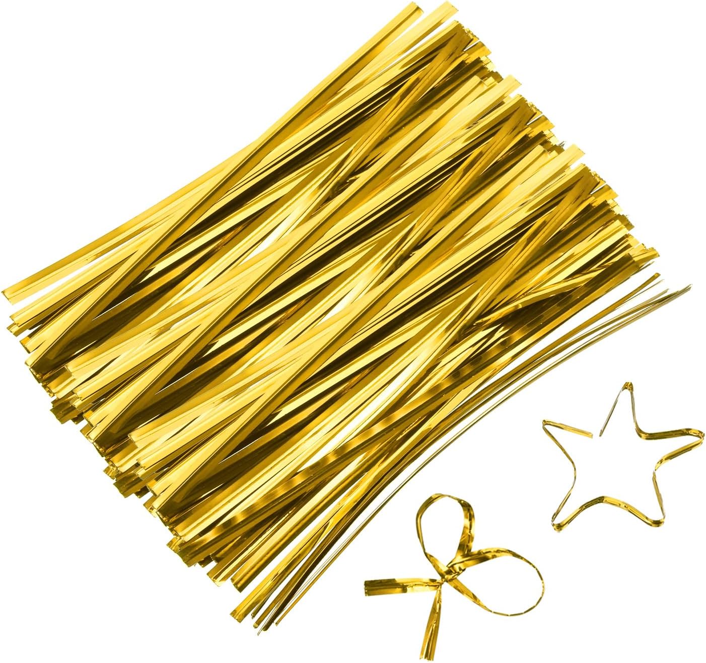 6" Twist Ties, Metallic Twist Ties, Reusable Plastic Coated Twist Ties for Bakery, Candy Bags, Coffee Bags, Goodie Bags, Pack of 800, Silver