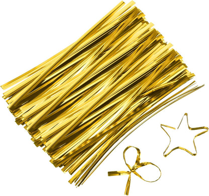6" Twist Ties, Metallic Twist Ties, Reusable Plastic Coated Twist Ties for Bakery, Candy Bags, Coffee Bags, Goodie Bags, Pack of 800, Silver