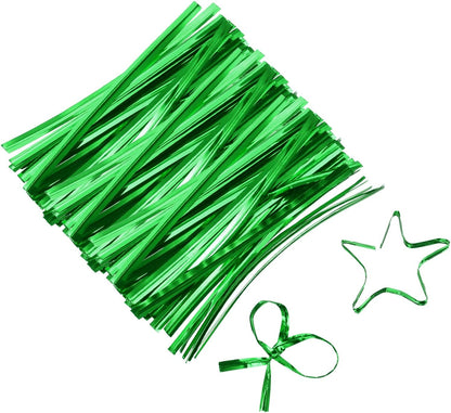 6" Twist Ties, Metallic Twist Ties, Reusable Plastic Coated Twist Ties for Bakery, Candy Bags, Coffee Bags, Goodie Bags, Pack of 800, Silver