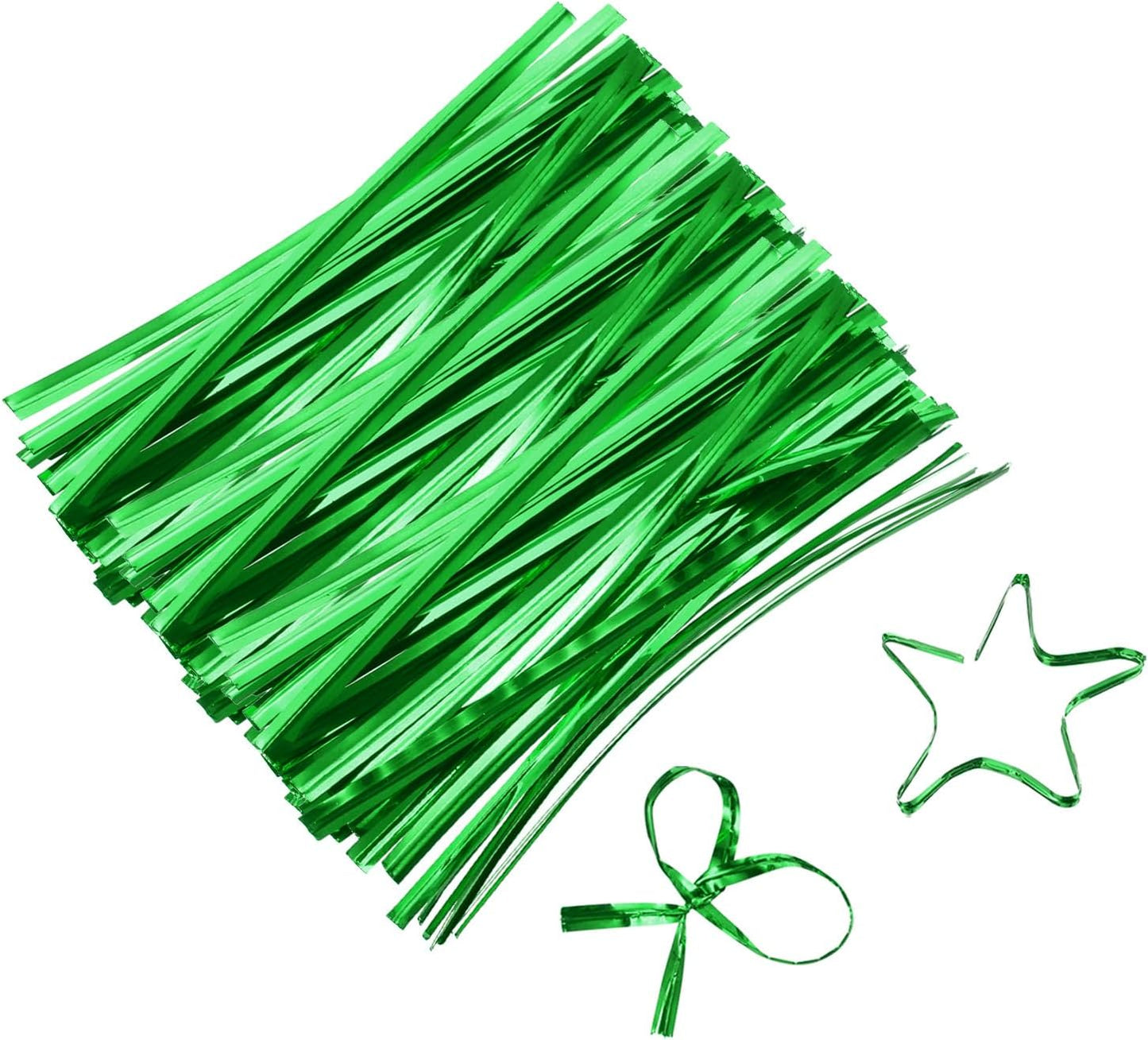 6" Twist Ties, Metallic Twist Ties, Reusable Plastic Coated Twist Ties for Bakery, Candy Bags, Coffee Bags, Goodie Bags, Pack of 800, Silver