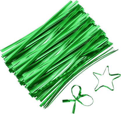 6" Twist Ties, Metallic Twist Ties, Reusable Plastic Coated Twist Ties for Bakery, Candy Bags, Coffee Bags, Goodie Bags, Pack of 800, Silver