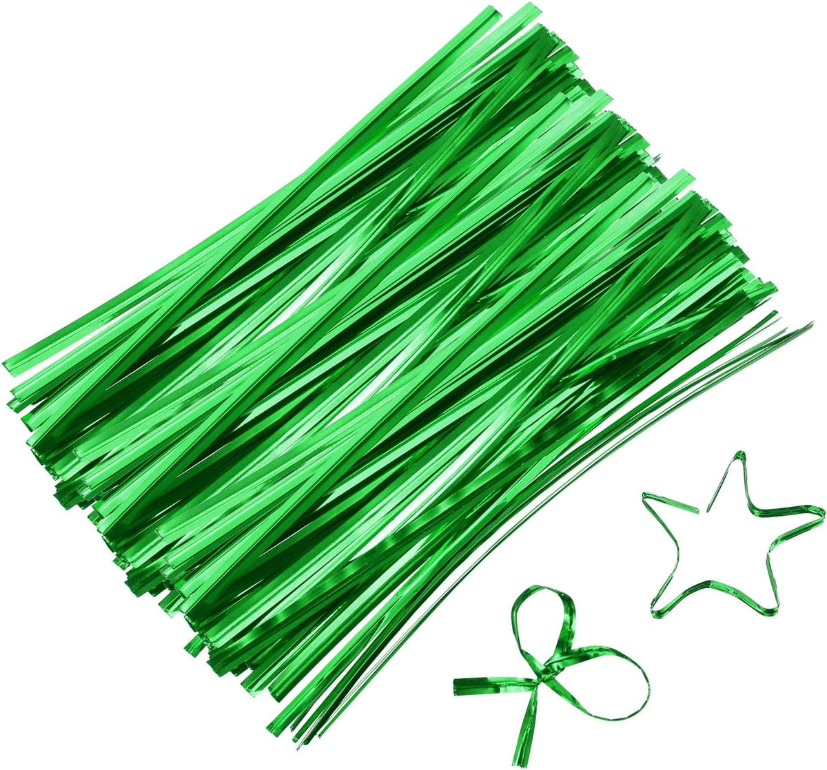 6" Twist Ties, Metallic Twist Ties, Reusable Plastic Coated Twist Ties for Bakery, Candy Bags, Coffee Bags, Goodie Bags, Pack of 800, Silver