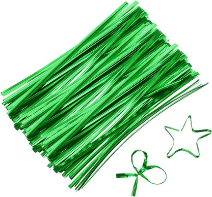 6" Twist Ties, Metallic Twist Ties, Reusable Plastic Coated Twist Ties for Bakery, Candy Bags, Coffee Bags, Goodie Bags, Pack of 800, Silver