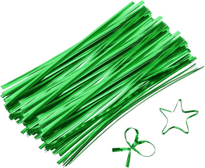6" Twist Ties, Metallic Twist Ties, Reusable Plastic Coated Twist Ties for Bakery, Candy Bags, Coffee Bags, Goodie Bags, Pack of 800, Silver