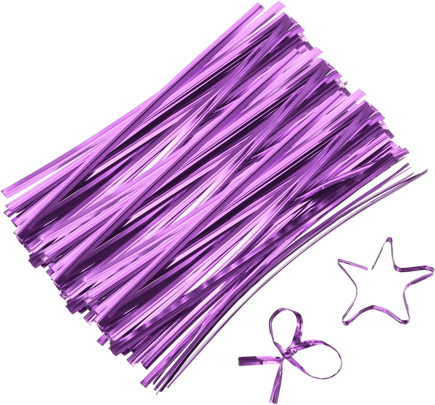 6" Twist Ties, Metallic Twist Ties, Reusable Plastic Coated Twist Ties for Bakery, Candy Bags, Coffee Bags, Goodie Bags, Pack of 800, Silver