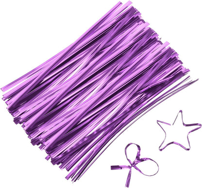 6" Twist Ties, Metallic Twist Ties, Reusable Plastic Coated Twist Ties for Bakery, Candy Bags, Coffee Bags, Goodie Bags, Pack of 800, Silver