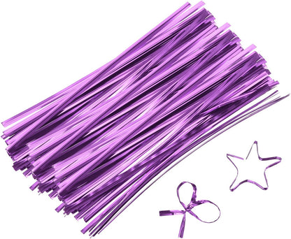6" Twist Ties, Metallic Twist Ties, Reusable Plastic Coated Twist Ties for Bakery, Candy Bags, Coffee Bags, Goodie Bags, Pack of 800, Silver