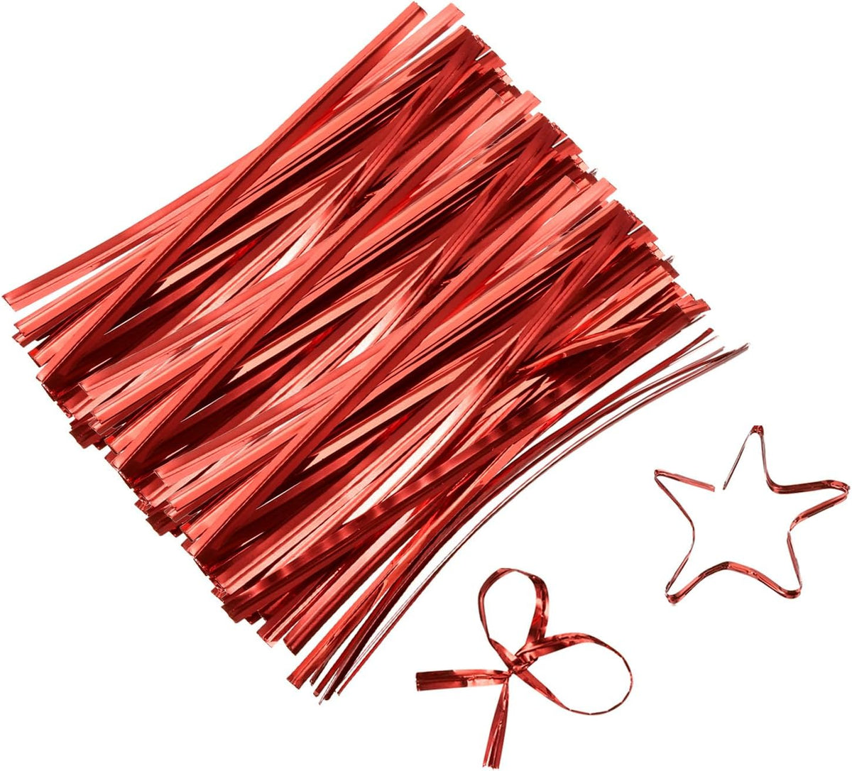 6" Twist Ties, Metallic Twist Ties, Reusable Plastic Coated Twist Ties for Bakery, Candy Bags, Coffee Bags, Goodie Bags, Pack of 800, Silver