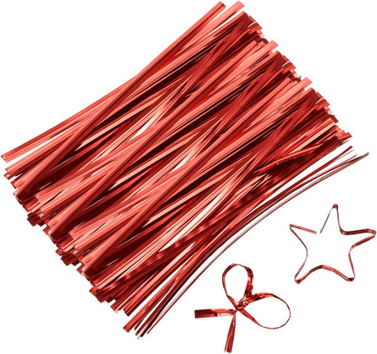 6" Twist Ties, Metallic Twist Ties, Reusable Plastic Coated Twist Ties for Bakery, Candy Bags, Coffee Bags, Goodie Bags, Pack of 800, Silver