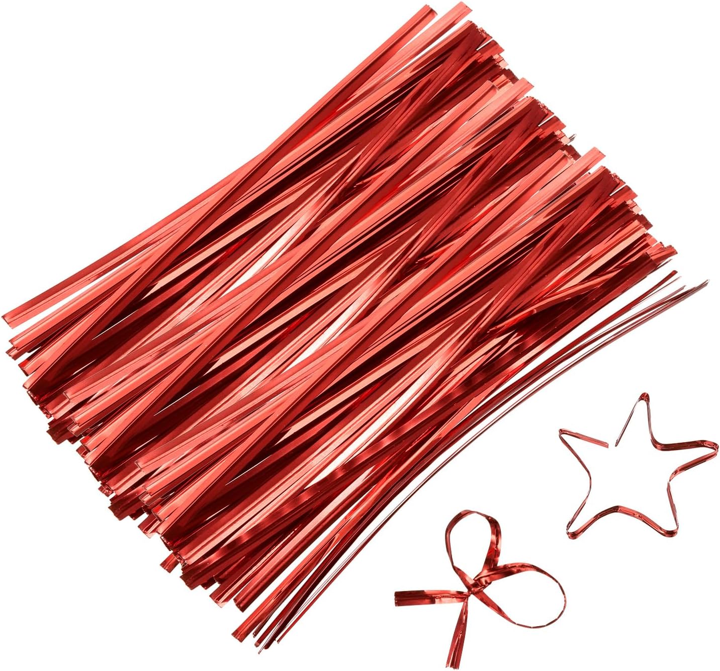 6" Twist Ties, Metallic Twist Ties, Reusable Plastic Coated Twist Ties for Bakery, Candy Bags, Coffee Bags, Goodie Bags, Pack of 800, Silver