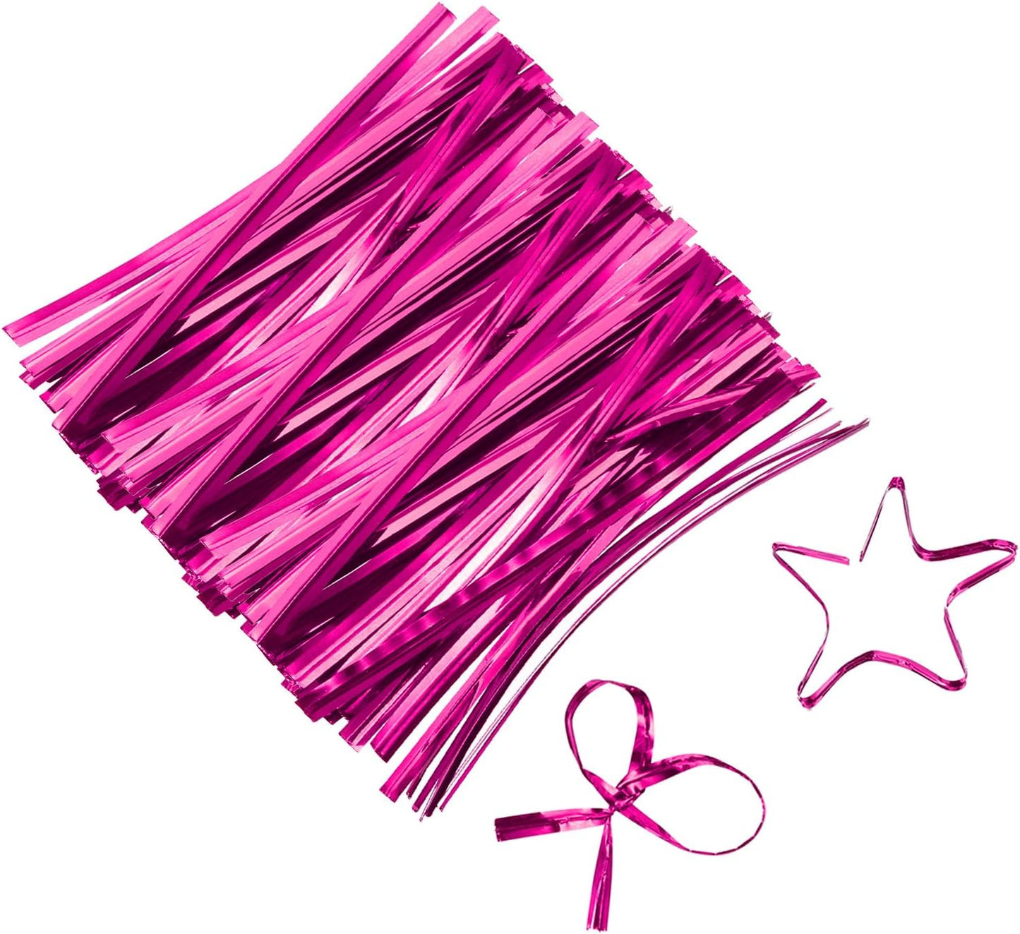 6" Twist Ties, Metallic Twist Ties, Reusable Plastic Coated Twist Ties for Bakery, Candy Bags, Coffee Bags, Goodie Bags, Pack of 800, Silver