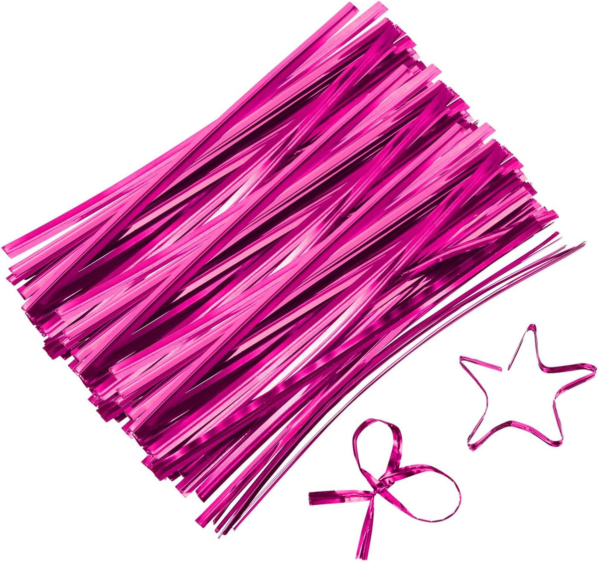 6" Twist Ties, Metallic Twist Ties, Reusable Plastic Coated Twist Ties for Bakery, Candy Bags, Coffee Bags, Goodie Bags, Pack of 800, Silver