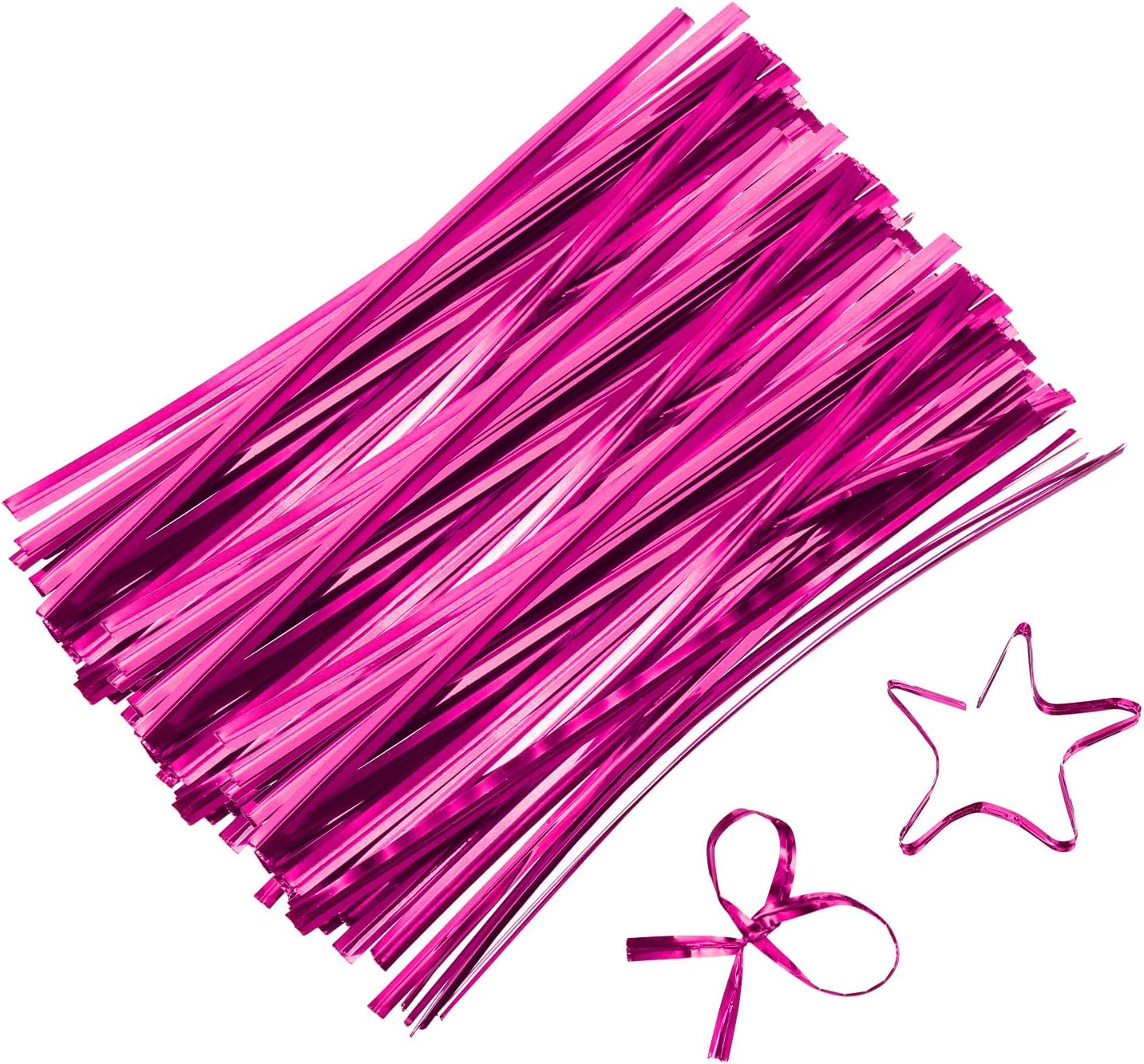 6" Twist Ties, Metallic Twist Ties, Reusable Plastic Coated Twist Ties for Bakery, Candy Bags, Coffee Bags, Goodie Bags, Pack of 800, Silver