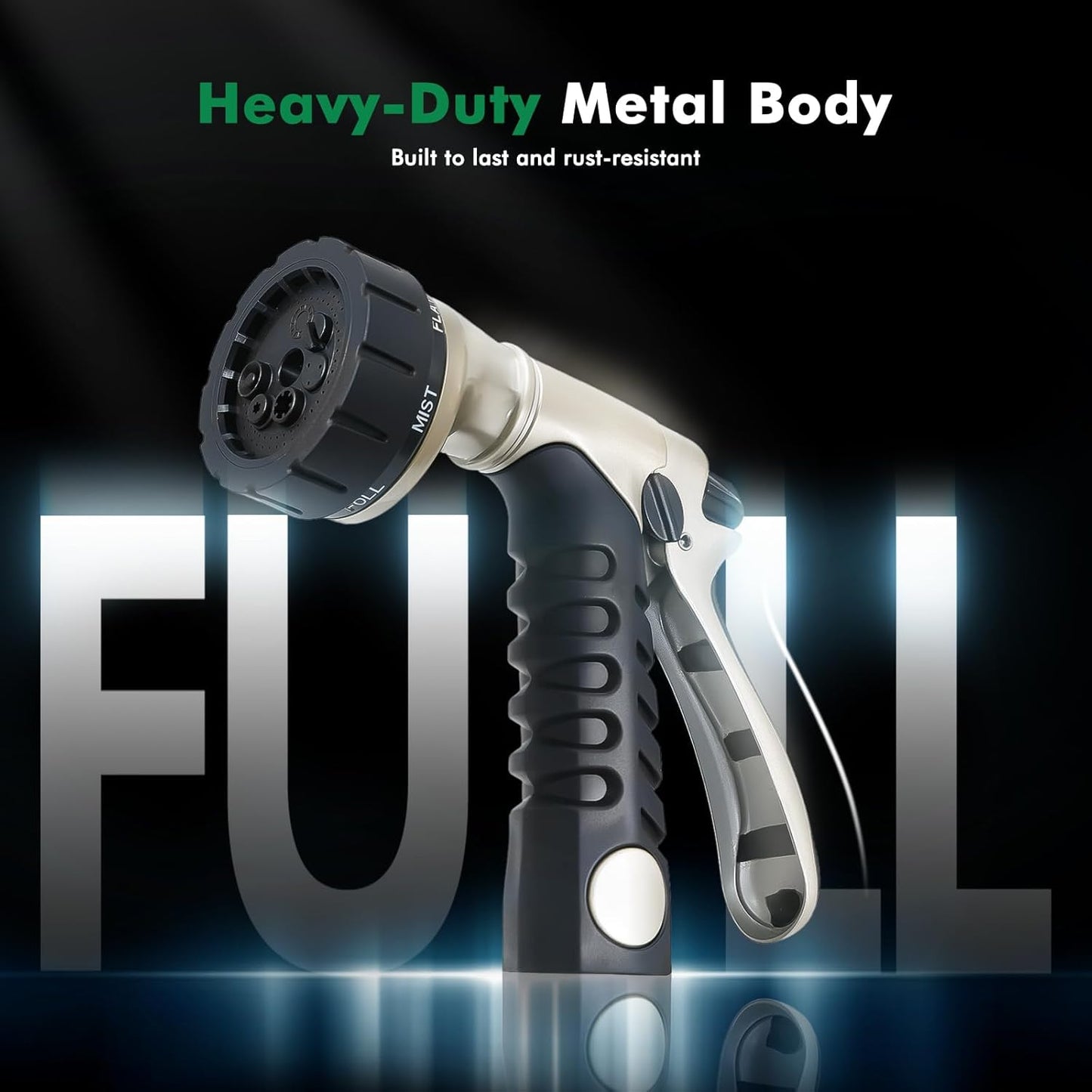 Garden Hose Nozzle, Heavy Duty Metal Water Hose Nozzle for Outdoor