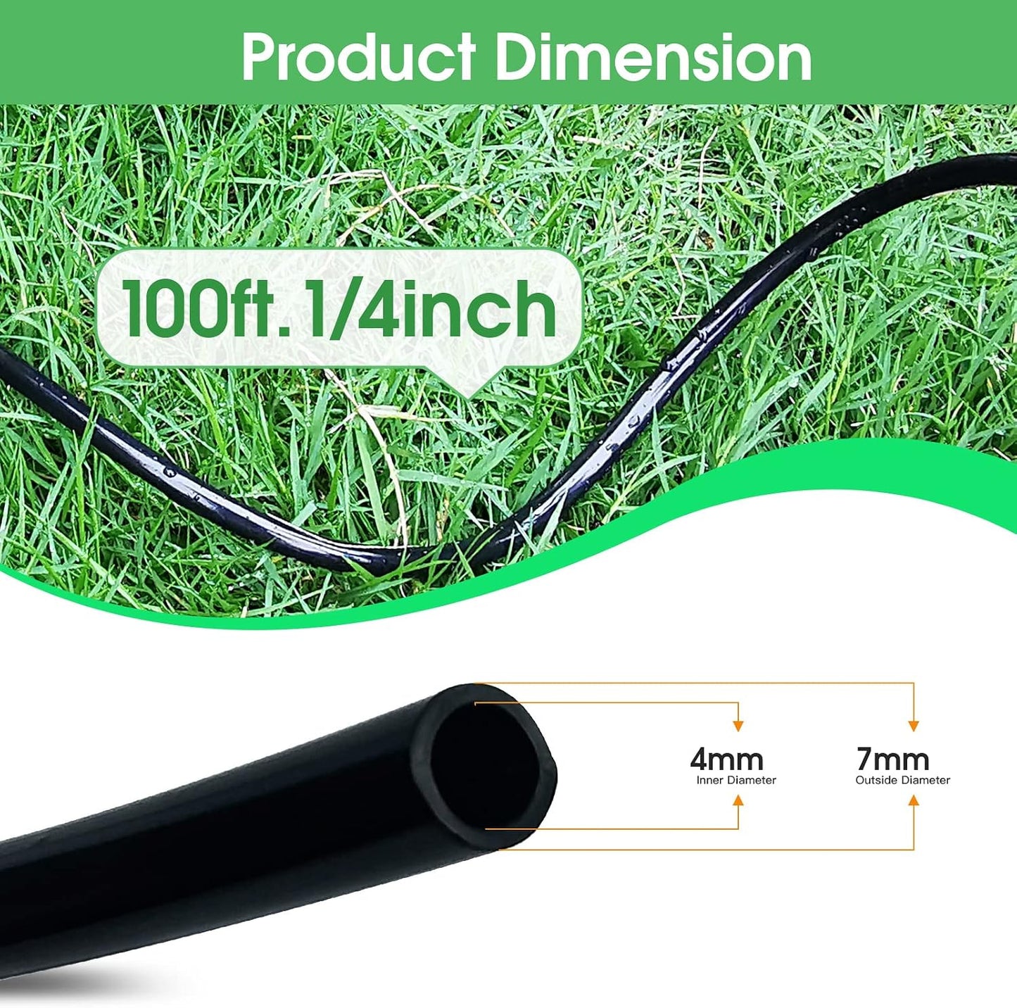 240FT Drip Irrigation System Kit, Automatic Garden Watering Misting System for Greenhouse, Yard, Lawn, Plant with 1/2 inch Hose 1/4 inch Distribution Tubing and Accessories