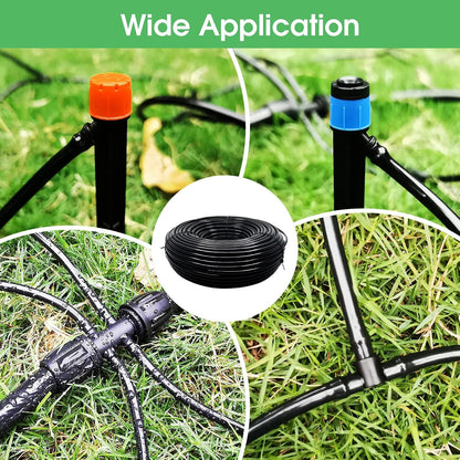 240FT Drip Irrigation System Kit, Automatic Garden Watering Misting System for Greenhouse, Yard, Lawn, Plant with 1/2 inch Hose 1/4 inch Distribution Tubing and Accessories