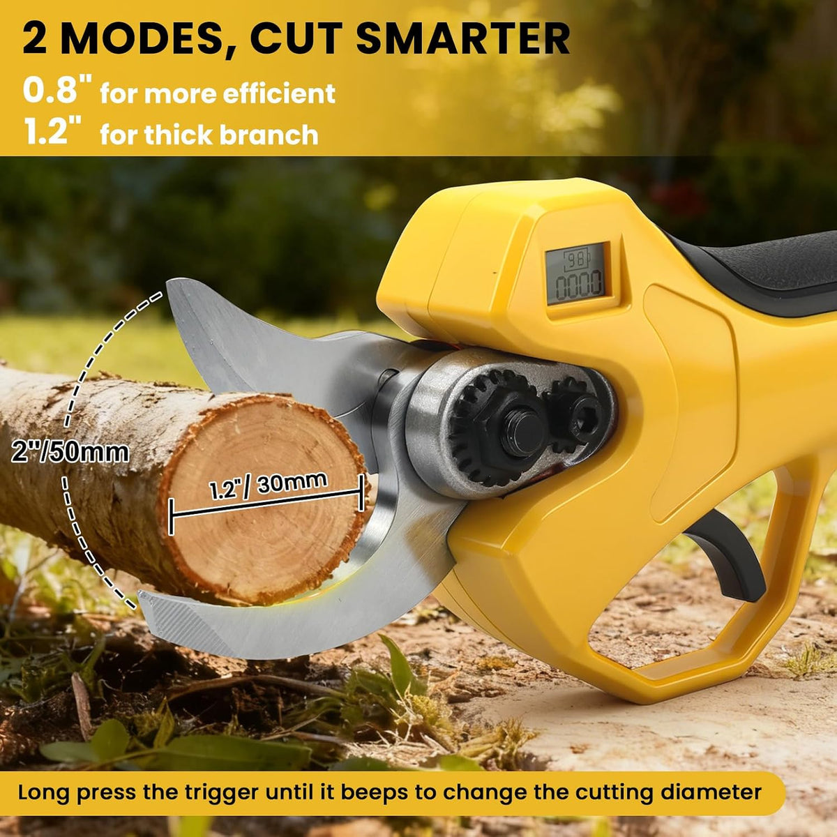 2-in-1 Cordless Pole Pruning Shears for Dewalt 20V Battery (No Battery)