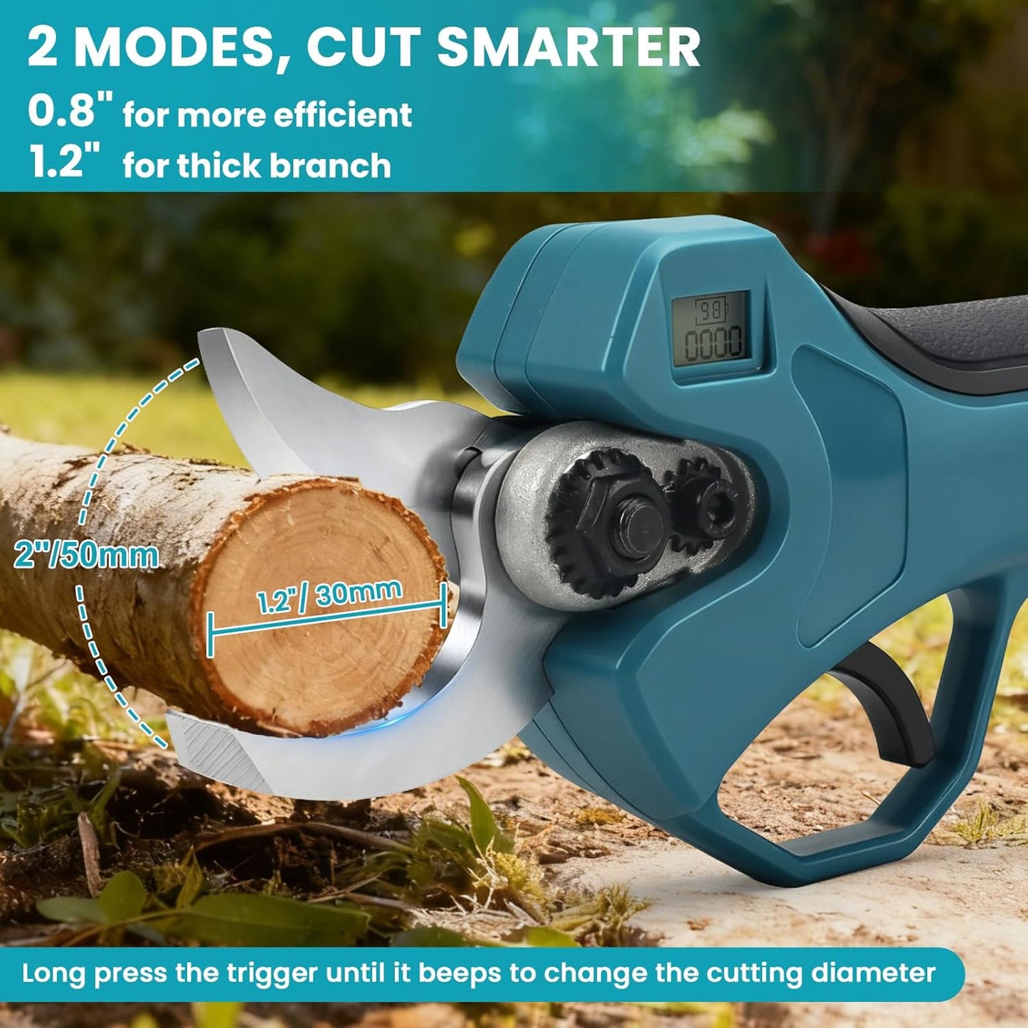 2-in-1 Cordless Pole Pruning Shears for Dewalt 20V Battery (No Battery)
