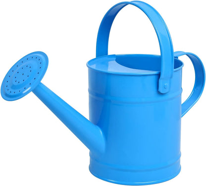Blue Metal Watering Can, 1.5L for Kids Comfort Handle