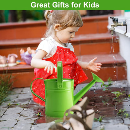 Blue Metal Watering Can, 1.5L for Kids Comfort Handle