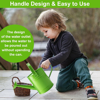 Blue Metal Watering Can, 1.5L for Kids Comfort Handle