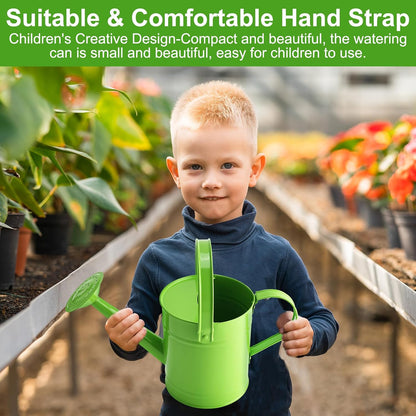 Blue Metal Watering Can, 1.5L for Kids Comfort Handle