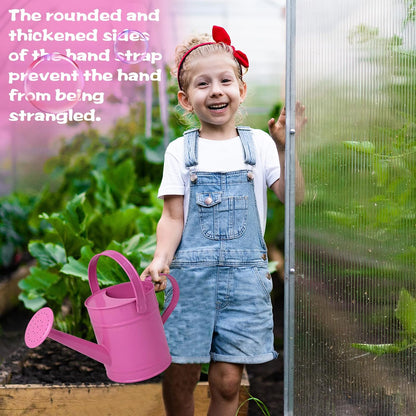 Blue Metal Watering Can, 1.5L for Kids Comfort Handle