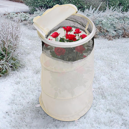 2 Pcs Pop Up Rose Cones for Winter Protection, 20" x 13" x 9" Winter Rose Collars Protective Cover, Freeze Protection Roses Bush Cover for Protecting Against Frost Wind and Animals Eating