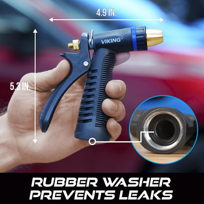 VIKING Hose Nozzle, Adjustable and Heavy-Duty for Cars and Home