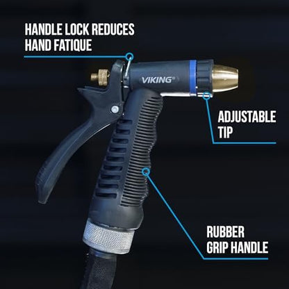VIKING Hose Nozzle, Adjustable and Heavy-Duty for Cars and Home