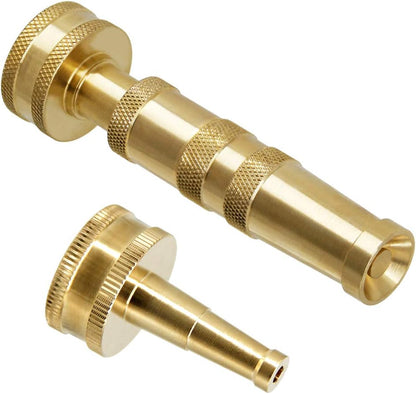 Brass Heavy Duty Adjustable Twist Hose Nozzle Set