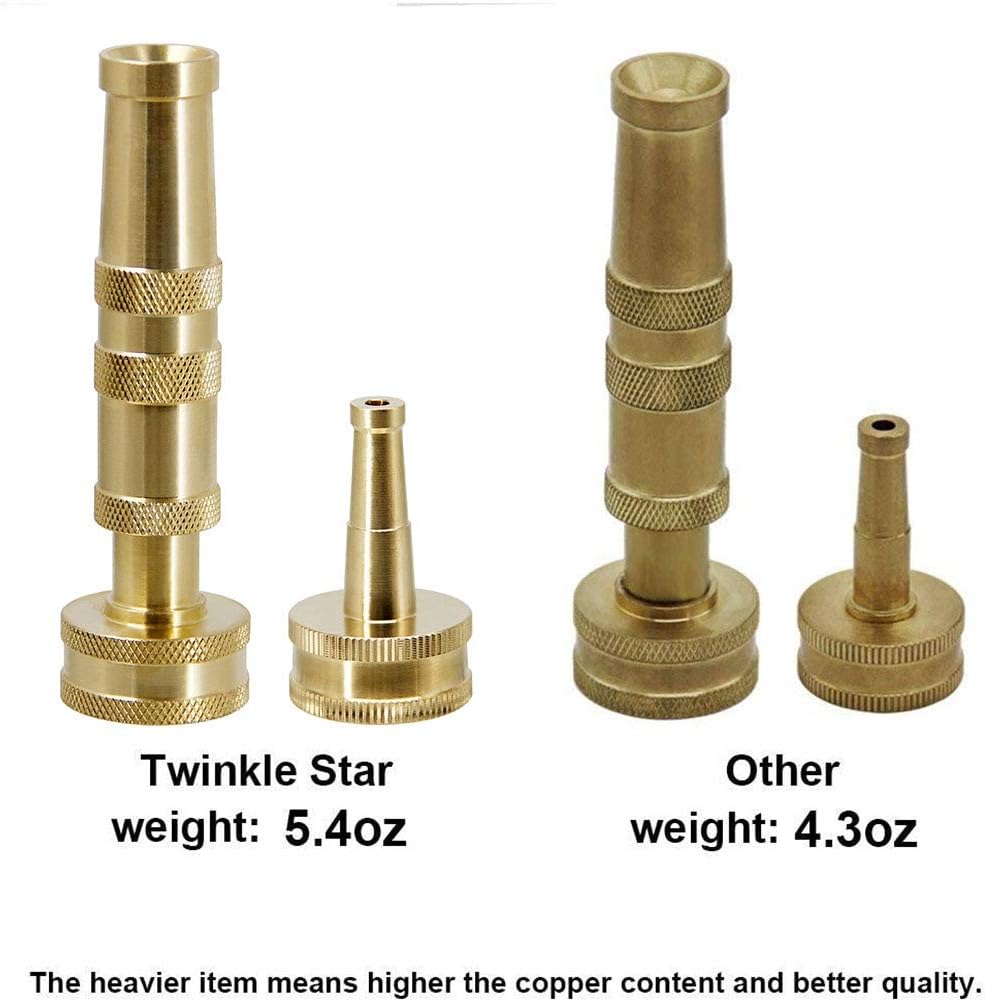 Brass Heavy Duty Adjustable Twist Hose Nozzle Set