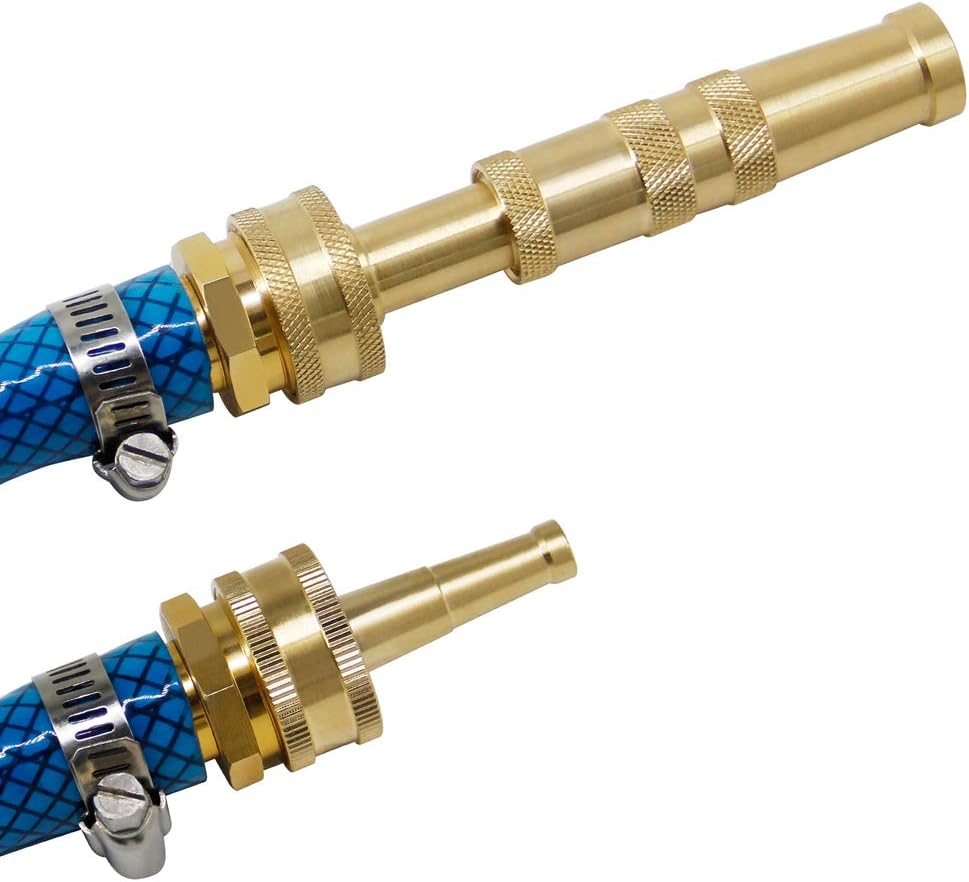 Brass Heavy Duty Adjustable Twist Hose Nozzle Set