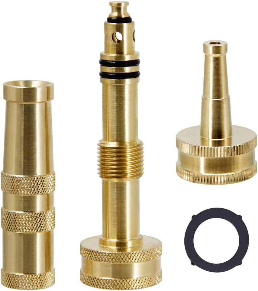 Brass Heavy Duty Adjustable Twist Hose Nozzle Set