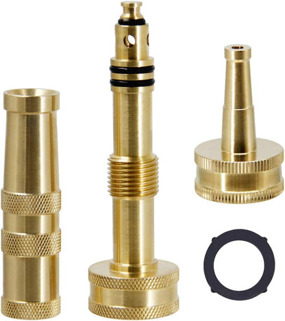 Brass Heavy Duty Adjustable Twist Hose Nozzle Set
