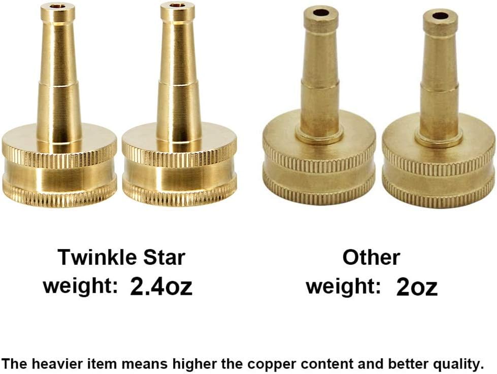 Brass Heavy Duty Adjustable Twist Hose Nozzle Set