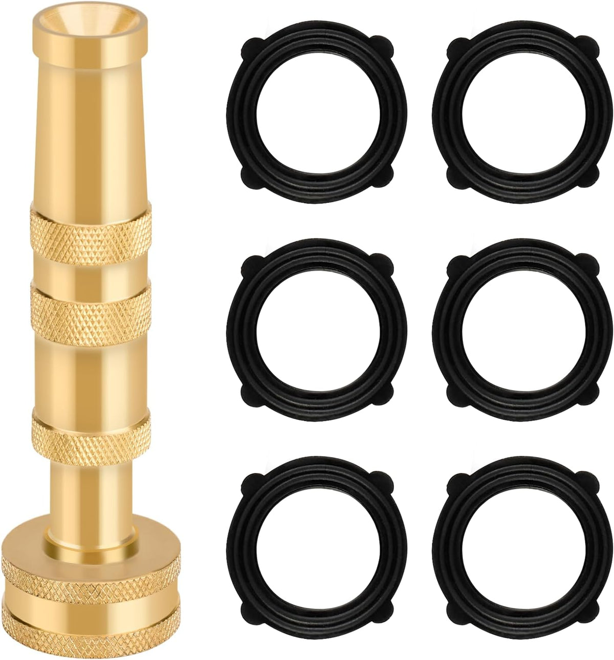 Brass Heavy Duty Adjustable Twist Hose Nozzle Set