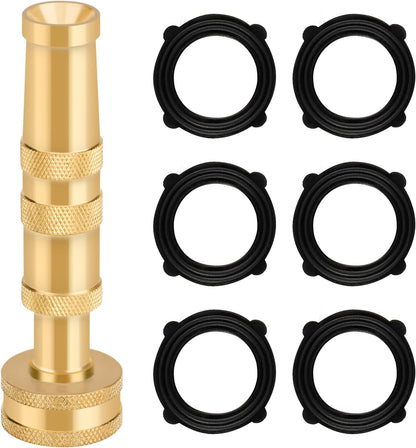 Brass Heavy Duty Adjustable Twist Hose Nozzle Set