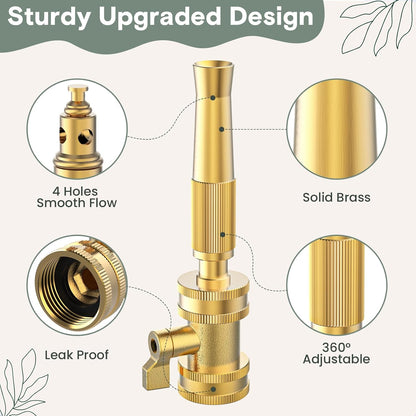 Brass Heavy Duty Adjustable Twist Hose Nozzle Set