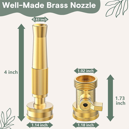 Brass Heavy Duty Adjustable Twist Hose Nozzle Set