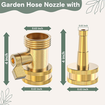 Brass Heavy Duty Adjustable Twist Hose Nozzle Set