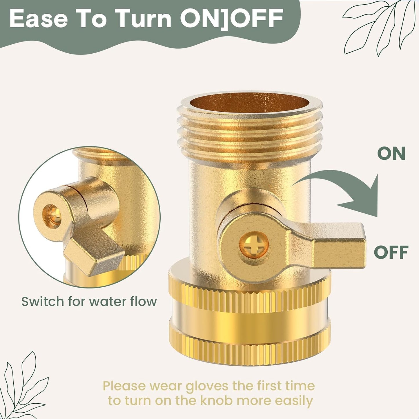 Brass Heavy Duty Adjustable Twist Hose Nozzle Set