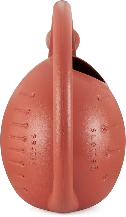 2-Gallon Premium Plastic Rosette Watering Can - 11"x21"x13.75" in Evergreen Color