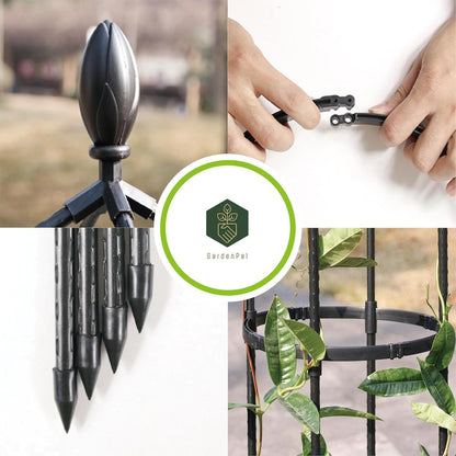 Garden Obelisk Trellis, Tomato Cage and Plant Support for Climbing Plants, Potted Tall Plant Stakes for Vine Vegetable Flower Support Outdoor Indoor - 1 Pack