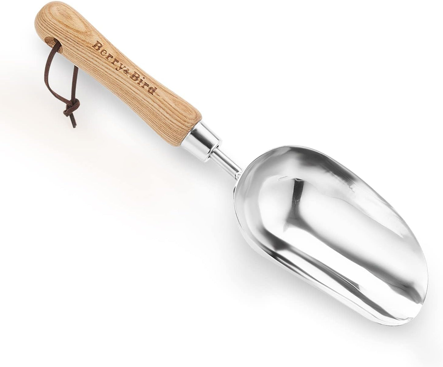 Stainless Steel Trowel, Garden Small Flower Hand Shovel, Potting Soils Scoop with Wood Handle, Gardening Bonsai Tools for Transplanting Digging Weeding Planting