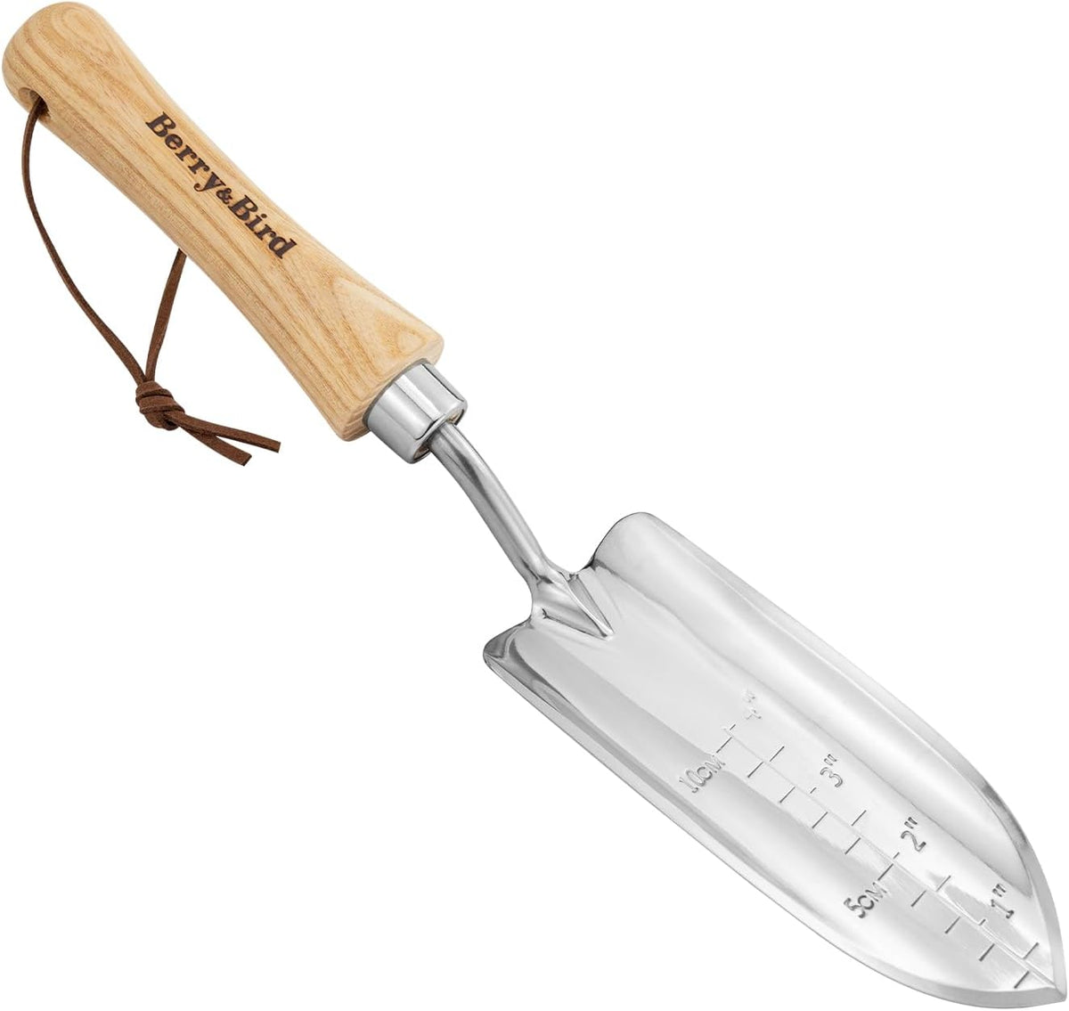 Stainless Steel Trowel, Garden Small Flower Hand Shovel, Potting Soils Scoop with Wood Handle, Gardening Bonsai Tools for Transplanting Digging Weeding Planting